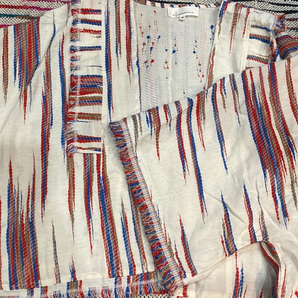 Anthropologie Tops - Anthropologie one size fits most Western Kimono Shrug cover up Tan, Red, Blue